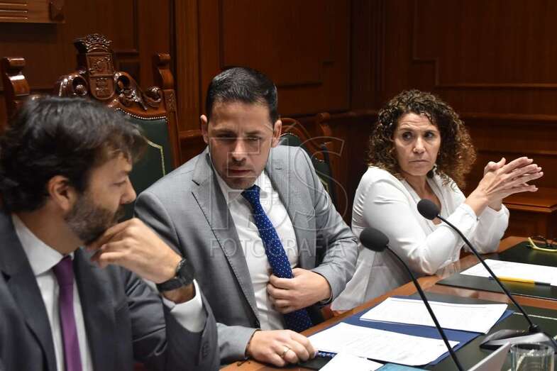 El alcalde de Telde, Héctor Suárez, en el último Pleno presencial de este año, el pasado mes de febrero (Foto TA)